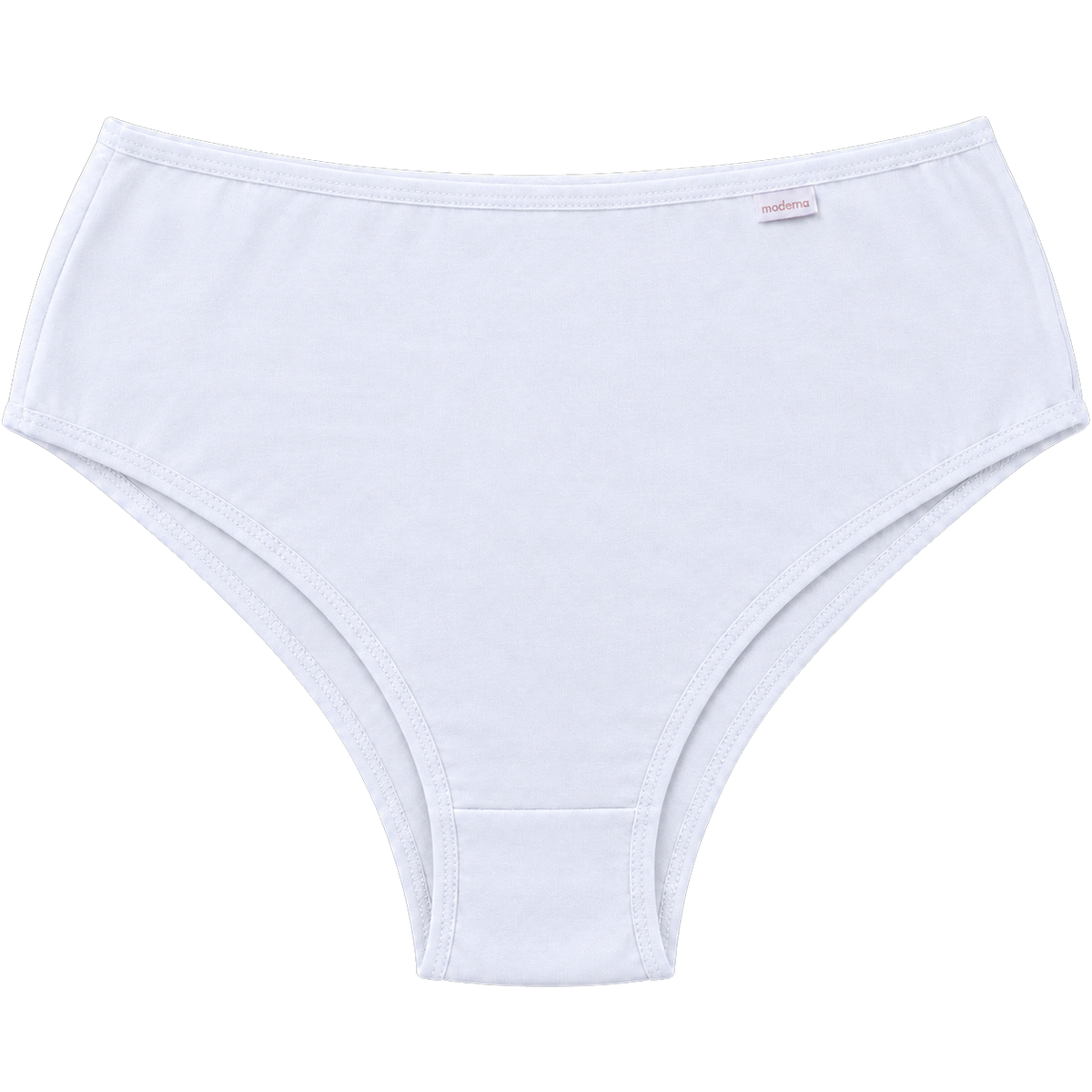 Calcinha plus size cava média 100% algodão branca