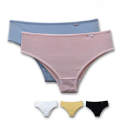 KIT123 - Kit 2 Calcinhas Calça Cava Média em Ribana com Elástico
