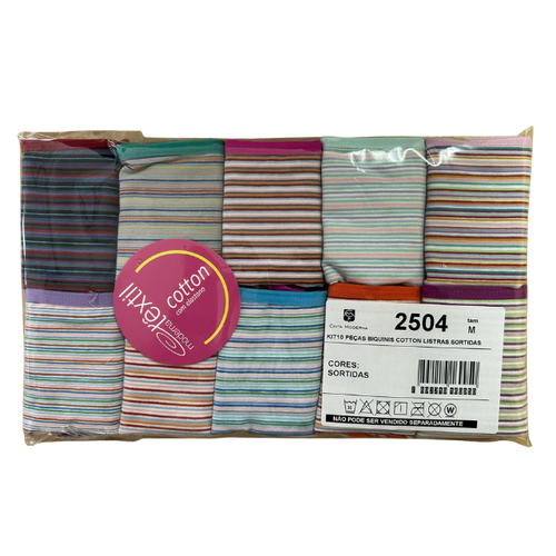 10K2504 - Biquíni Listras Sortidas Kit 10 Peças