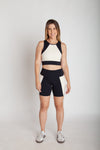 Bermuda Fitness Bolsos Laterais Bicolor - NBB22