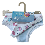 KTIF95 - Kit Calça Boneca Infantil em Ribana com Viés com 02 Peças