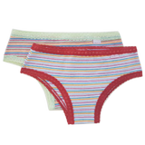 KTIF84 - Kit Calcinha Infantil Elástico de Renda com 02 Peças de Cores Sortidas