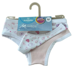 KTIF95 - Kit Calça Boneca Infantil em Ribana com Viés com 02 Peças