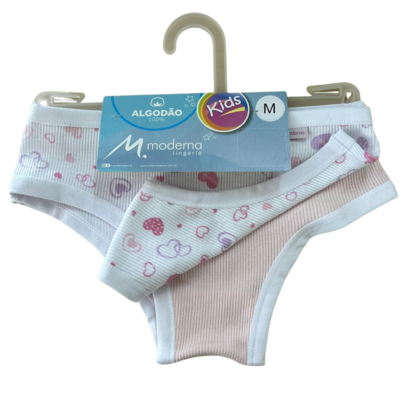 KTIF95 - Kit Calça Boneca Infantil em Ribana com Viés com 02 Peças