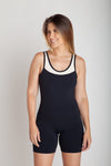 Macaquinho Fitness Curto Costa Cavada Bicolor - NMCB81
