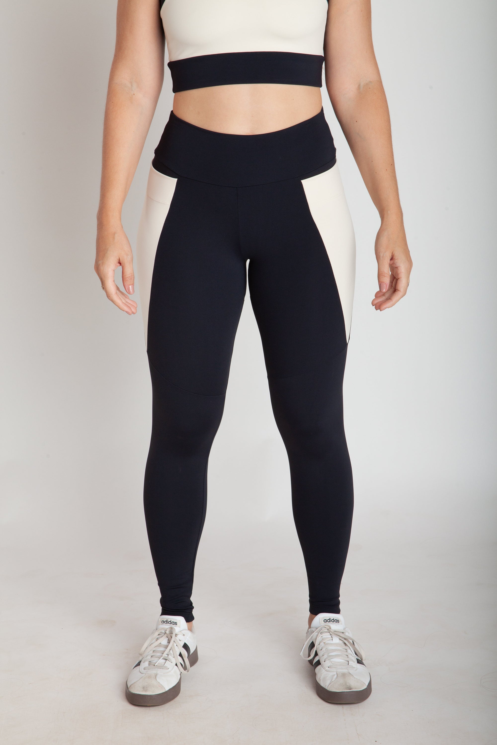 Legging Fitness Bolsos Laterais Bicolor - NLB63