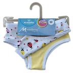 KTIF95 - Kit Calça Boneca Infantil em Ribana com Viés com 02 Peças