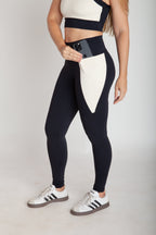 Legging Fitness Bolsos Laterais Bicolor - NLB63