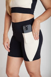 Bermuda Fitness Bolsos Laterais Bicolor - NBB22