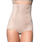 Cinta alta pós-parto chocolate vista frontal no corpo