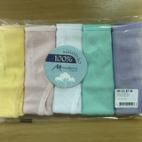 5K122 - Kit 5 Calcinhas Biquíni 100% Algodão com Elástico