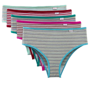 5K2505 - Kit 5 Calcinhas Calça Cava Média de Algodão com Elastano