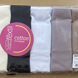 5K2513 - KIT CALCA CAVA MEDIA EM COTTON COM ELASTICO PERNA E CINTURA – KIT COM 5 PECAS EM CORES SORTIDAS