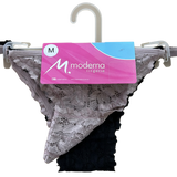 KIT086 - KIT TANGA STRING TODA EM RENDA COM REGULAGEM LATERAL E FUNDO DE ALGODAO – KIT COM 2 PECAS