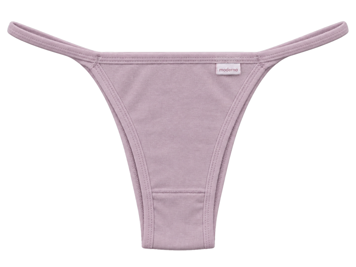 Calcinha tanga string de algodão em Cotton nude alvorada vista frontal