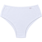 Calcinha plus size cava média 100% algodão branca