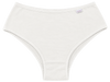 Calcinha plus size de algodão cava média branca vista frontal