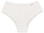 Calcinha plus size de algodão cava média branca vista frontal