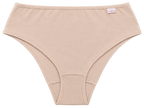 Calcinha de algodão cava média em Cotton chocolate vista frontal