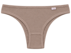 Calcinha biquíni de algodão em Cotton chocolate vista frontal