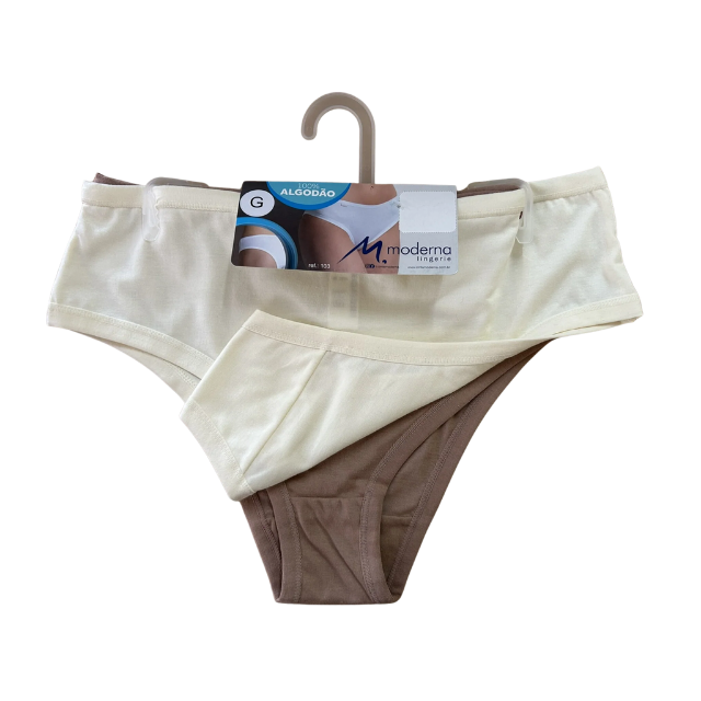 KIT103 - Calça Cava Média com Viés- Kit com 2 Peças