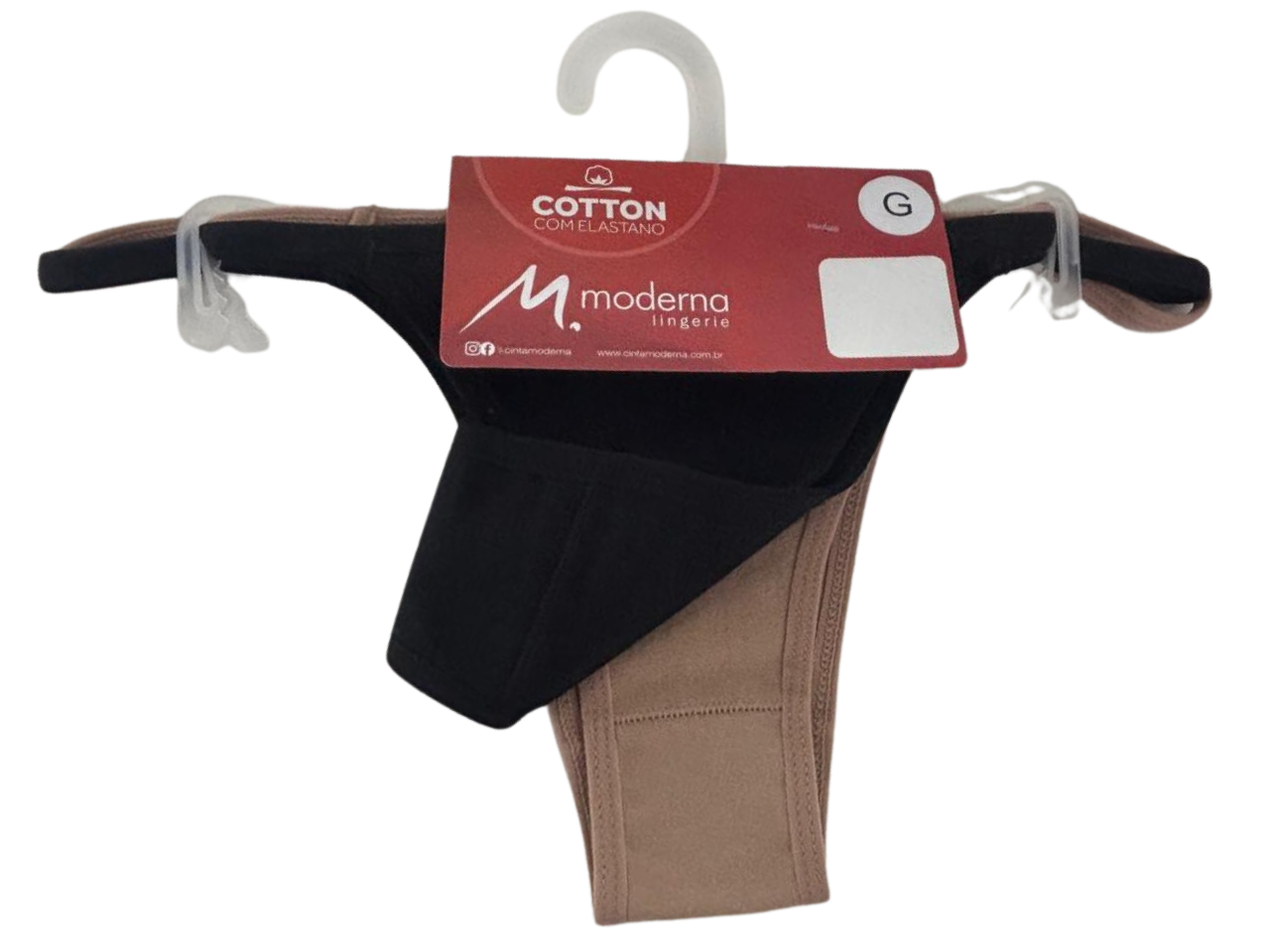 KT2511 - Tanga String Em Cotton – Kit Com 2 Peças
