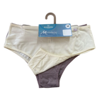 Kit com 2 calcinhas plus size cava média 100% algodão em cores sortidas