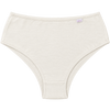 Calcinha plus size cava média 100% algodão pérola