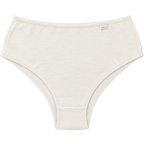 Calcinha plus size cava média 100% algodão pérola
