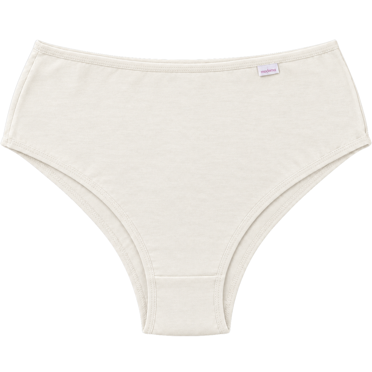 Calcinha plus size cava média 100% algodão pérola