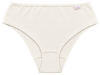 Calcinha de algodão cava média em Cotton pérola vista frontal