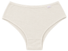 Calcinha plus size de algodão cava média pérola vista frontal