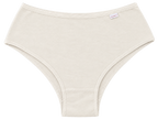 Calcinha plus size de algodão cava média pérola vista frontal