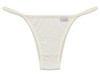 Calcinha tanga string de algodão em Cotton pérola vista frontal