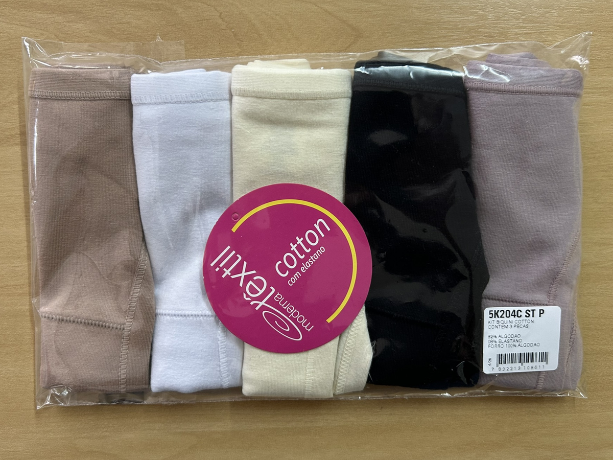 5K204C - KIT BIQUINI COM VIES PERNA E CINTURA - KIT COM 5 PECAS DE CORES SORTIDAS
