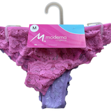 KIT081 - KIT CALCINHA TODA EM RENDA COM FUNDO DE ALGODAO – KIT COM 2 PECAS