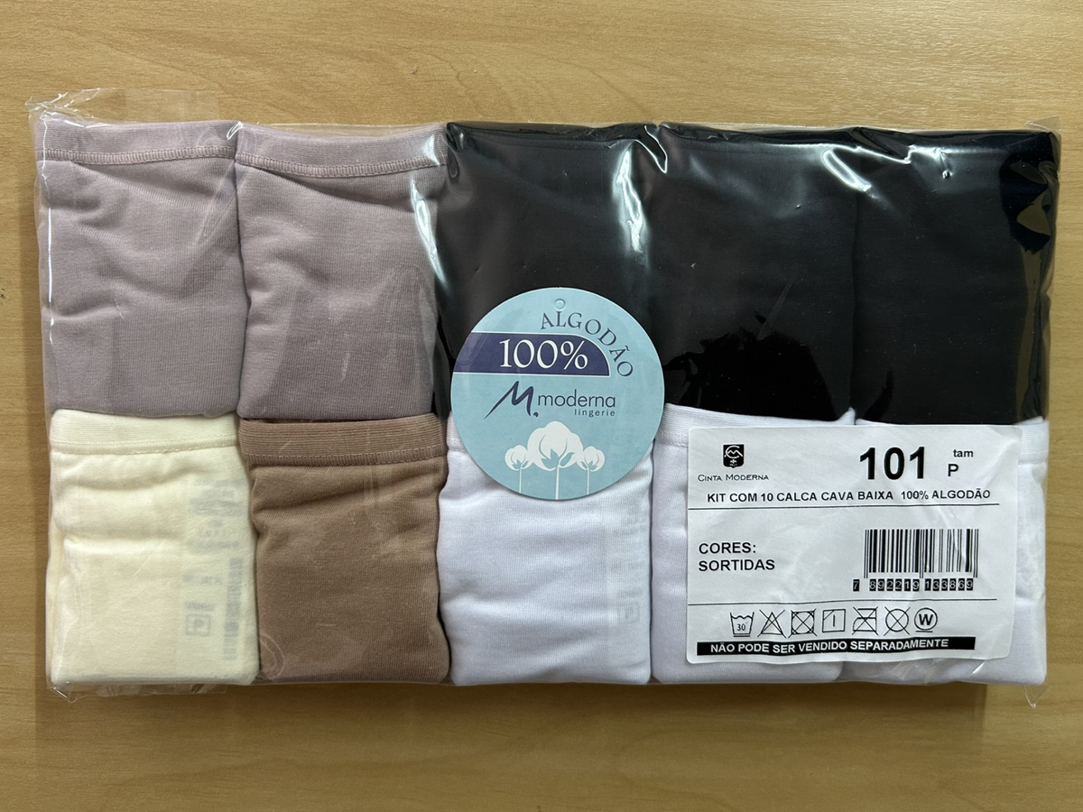10K101 - KIT CALCA CAVA BAIXA CLASSICA COM VIES - KIT COM 10 PECAS DE CORES SORTIDAS
