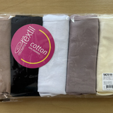 5K2518 - KIT CALCA PLUS SIZE CAVA MEDIA EM COTTON COM ELASTICO PERNA E CINTURA - KIT COM 5 PECAS EM CORES SORTIDAS