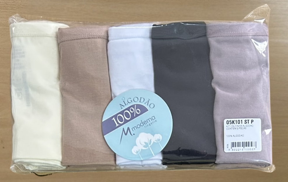 KIT CALCA CAVA BAIXA CLASSICA COM VIES - KIT COM 5 PECAS DE CORES SORTIDAS