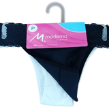 KT2615 - KIT BIQUINI COM RENDA E MICROFIBRA COM FUNDO DE ALGODAO - KIT COM 2 PECAS