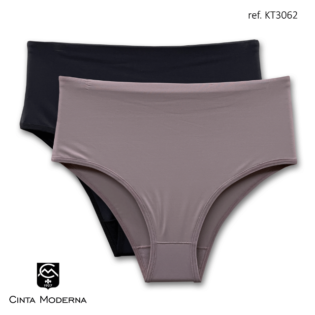 Kit Calça Cava Alta com Frente Dupla - Contém 02 Peças - KT3062