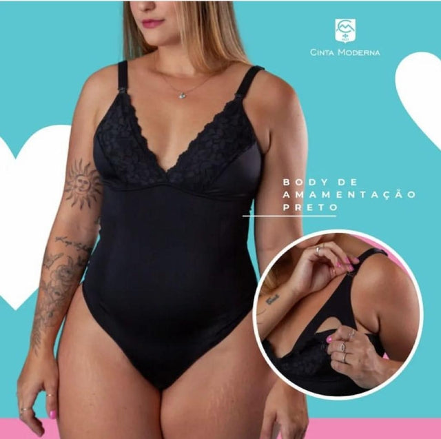 Modelador de Amamentação em Power com Detalhe em Renda - 6034
