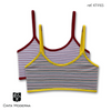 Kit Top Infantil com 02 Peças Cotto Tinto com Elástico em Contraste - KTIF65
