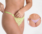 Calcinha String Toda em Renda com Forro de Algodão C/ Regulagem - 86